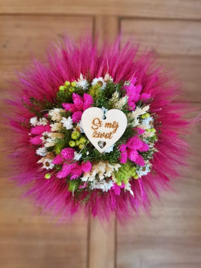 Ohnivo cyklamenová so srdiečkom – Obrázok 3