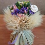 Krémová s fialovo ružovou