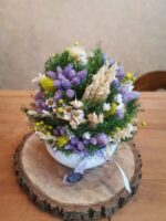 Sušené kvety v keramike - fialová