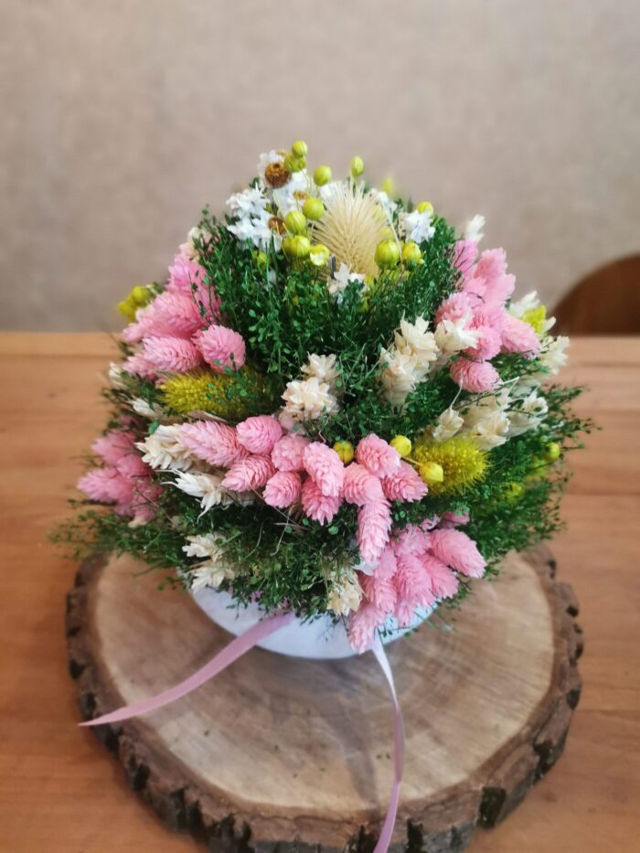 Sušené kvety v keramike-ružová – Obrázok 4