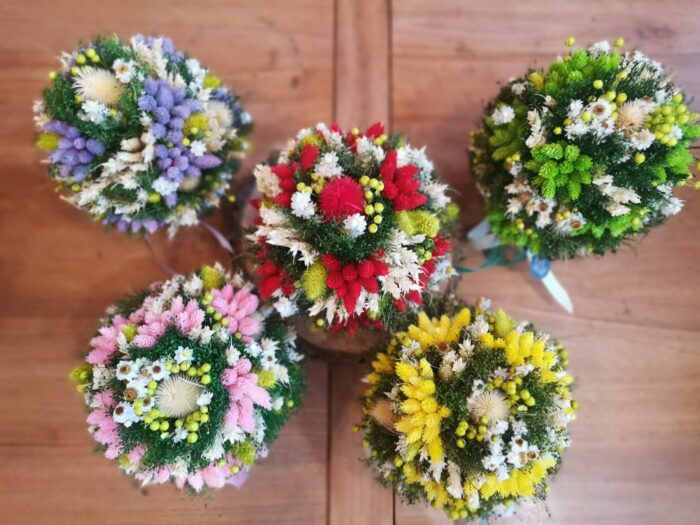 Sušené kvety v keramike, žltá – Obrázok 3