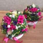 Sušené kvety v keramike-cyklamenová