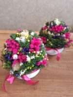 Sušené kvety v keramike-cyklamenová