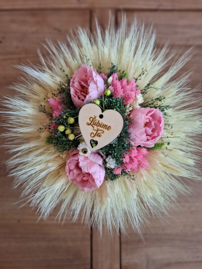 Stredná gratulačná,  ružové pivonie – Obrázok 4