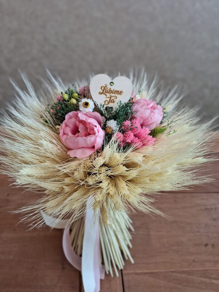 Stredná gratulačná,  ružové pivonie – Obrázok 5