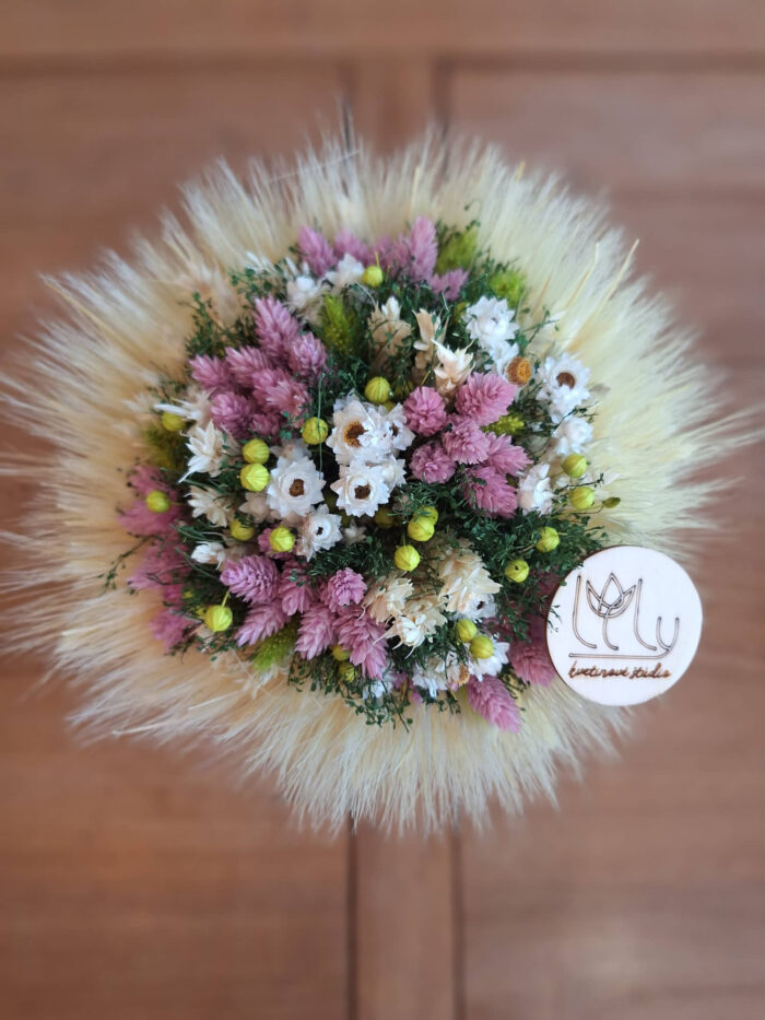 Krémová s tmavo ružovou – Obrázok 3