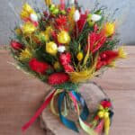 Svadobný set žlto červený