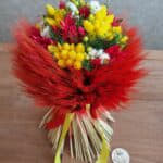 Ohnivo červená so žltou