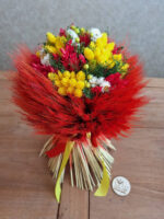 Ohnivo červená so žltou