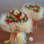 Krémová so žlto  červenou