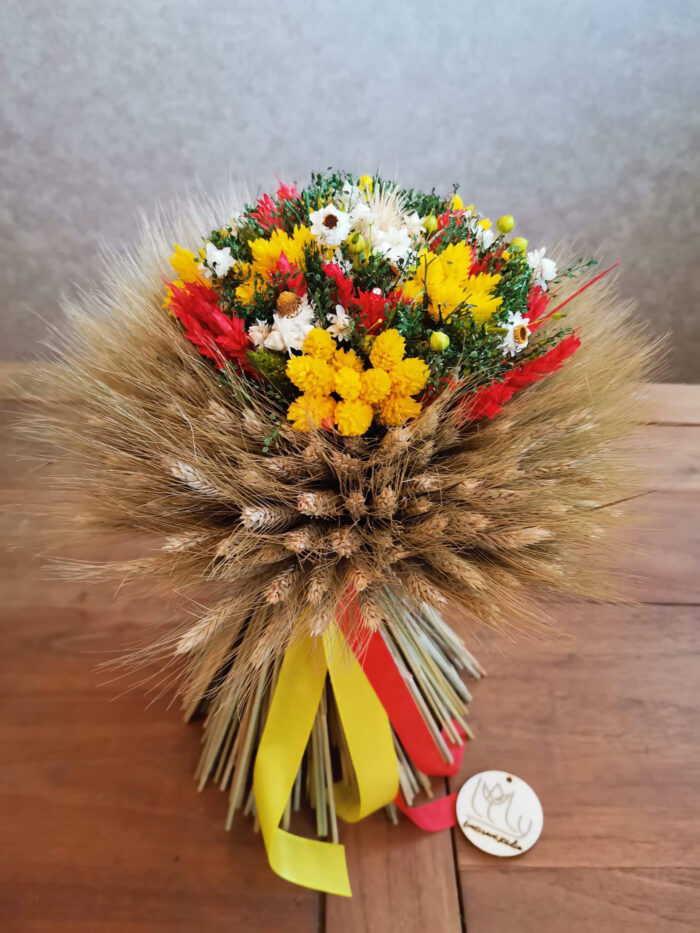 Prírodná kytica, žlto - červená – Obrázok 2