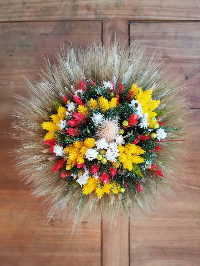 Prírodná kytica, žlto - červená – Obrázok 3