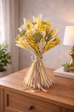 Vysoký  step sušených tráv-žltý