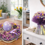 Jarný  set s vajíčkom - fialový